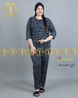 ست بلوز شلوار راحتی سایزبزرگ3371