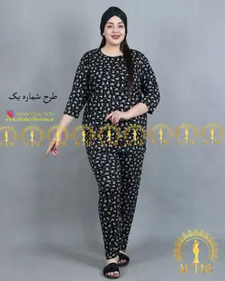 ست بلوز شلوار راحتی سایزبزرگ3371
