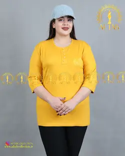 تیشرت بالا دکمه سایزبزرگ3399