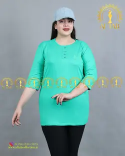 تیشرت بالا دکمه سایزبزرگ3399