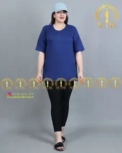 تیشرت بالا دکمه سایزبزرگ3399