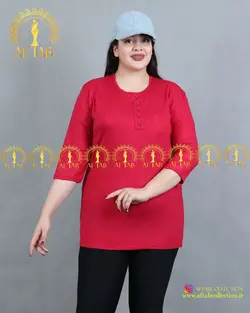 تیشرت بالا دکمه سایزبزرگ3399