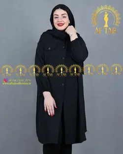 مانتو ابروبادی یقه مردانه سایزبزرگ3529