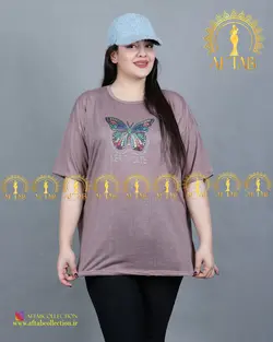 تیشرت طرح پروانه سایزبزرگ3241