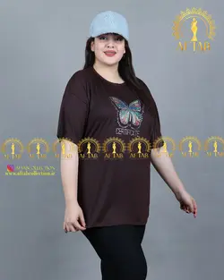 تیشرت طرح پروانه سایزبزرگ3241