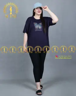 تیشرت طرح پروانه سایزبزرگ3241