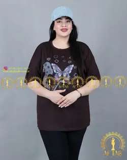 تیشرت پروانه ای سایزبزرگ3532