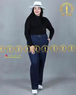 شلوار نیم بگ کمرکش سایزبزرگ 3520