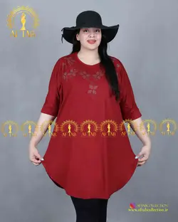 تیشرت طرح نگین لوزی سایزبزرگ 3575