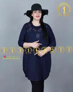 تیشرت طرح نگین لوزی سایزبزرگ 3575