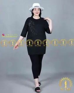 تیشرت مدل گلبرگ سایزبزرگ 3574