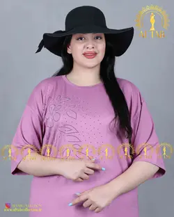 تیشرت مدل گلبرگ سایزبزرگ 3574