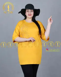 تیشرت مدل گلبرگ سایزبزرگ 3574