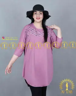 تیشرت طرح نگین سنتی سایزبزرگ 3570