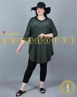 تیشرت طرح نگین سنتی سایزبزرگ 3570