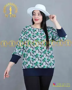 شومیز پلیسه طرحدار مجلسی سایزبزرگ 2972