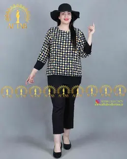 شومیز پلیسه طرحدار مجلسی سایزبزرگ 2972