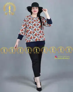 شومیز پلیسه طرحدار مجلسی سایزبزرگ 2972
