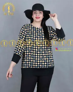 شومیز پلیسه طرحدار مجلسی سایزبزرگ 2972