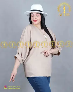 شومیز آستین کیمونو سایزبزرگ 3438