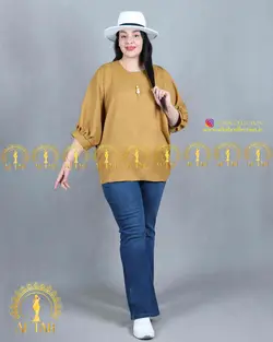 شومیز آستین کیمونو سایزبزرگ 3438