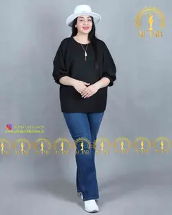 شومیز آستین کیمونو سایزبزرگ 3438