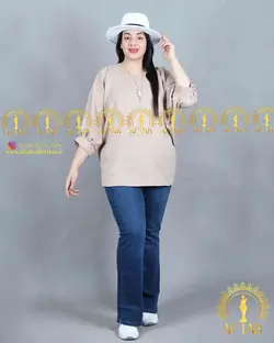 شومیز آستین کیمونو سایزبزرگ 3438