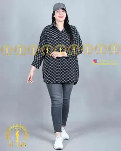 تونیک جلو دکمه مجلسی سایزبزرگ 3246