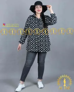 تونیک جلو دکمه مجلسی سایزبزرگ 3246