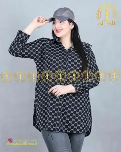 تونیک جلو دکمه مجلسی سایزبزرگ 3246