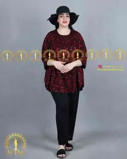 بلوز شلوار راحتی سایزبزرگ 3611