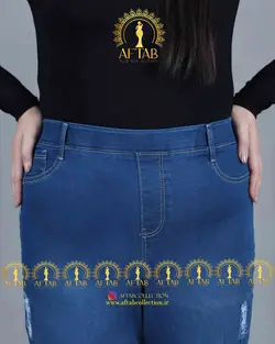 شلوار بوت کات زاپدار سایزبزرگ 3581