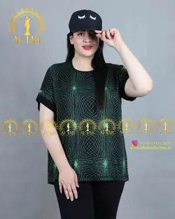 تیشرت شلوارک طرحدار سایزبزرگ 3626