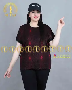 تیشرت شلوارک طرحدار سایزبزرگ 3626