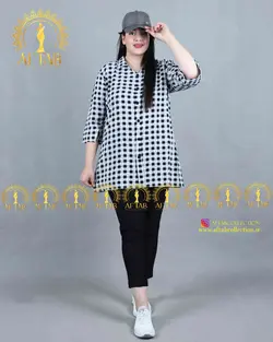 تونیک چهارخونه سایزبزرگ 3621