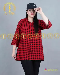 تونیک چهارخونه سایزبزرگ 3621