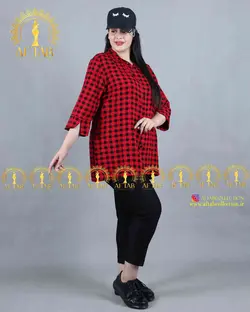 تونیک چهارخونه سایزبزرگ 3621