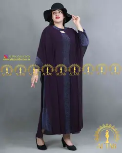 لباس مجلسی بلند لمه دار سایزبزرگ