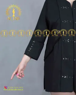 مانتو لنین طاووسی سایزبزرگ 3645