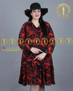پیراهن پایین چیندار مجلسی سایزبزرگ 3639