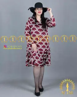 پیراهن پایین چیندار مجلسی سایزبزرگ 3639