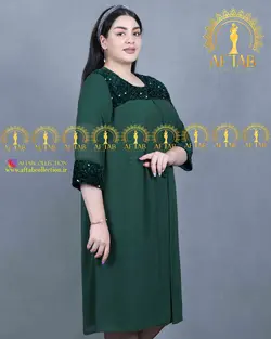 پیراهن وسط پولک دار مجلسی سایزبزرگ 3650