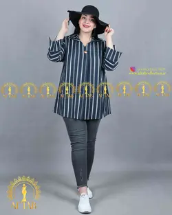 تونیک تک دکمه طلایی سایزبزرگ 3699