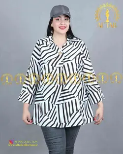 تونیک تک دکمه طلایی سایزبزرگ 3699