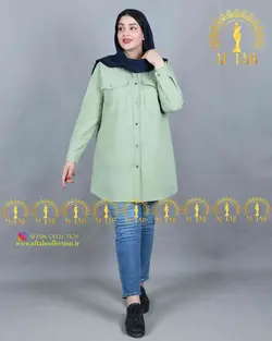 مانتو لنین اسپرت یقه مردانه سایزبزرگ 3707