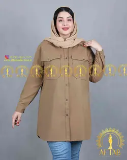 مانتو لنین اسپرت یقه مردانه سایزبزرگ 3707