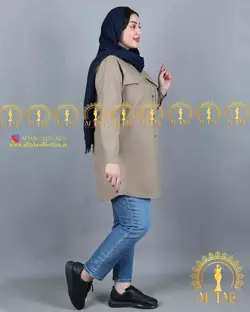 مانتو لنین اسپرت یقه مردانه سایزبزرگ 3707