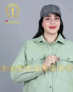 مانتو لنین اسپرت یقه مردانه سایزبزرگ 3707