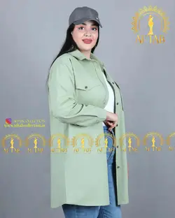 مانتو لنین اسپرت یقه مردانه سایزبزرگ 3707