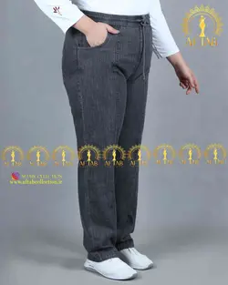 شلوار جلو دوخت کمرکش سایزبزرگ 3723